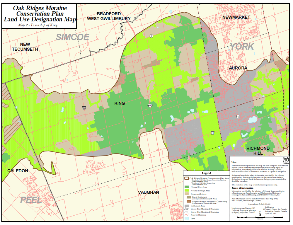 Location Township Of King